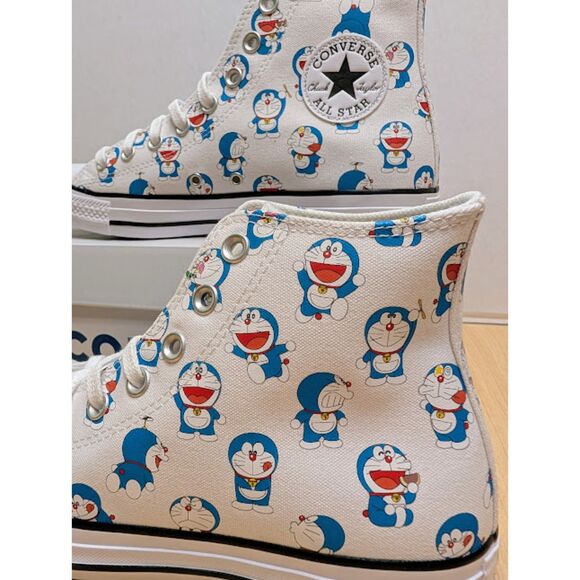 Converse Chuck Taylor All Star Doraemon Cat Robot Unisex High Top Shoes W10 NIB - Picture 13 of 15